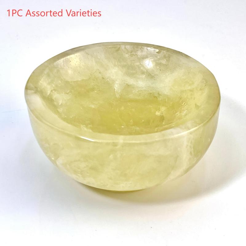 High Rose Quartz Citrine Crystal Bowl Home Decor Gift