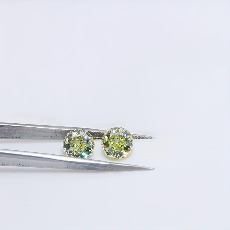 2pcs Zirconia Gemstones Bird's Nest Cut Peachy Pink Coral DIY Jewelry Making