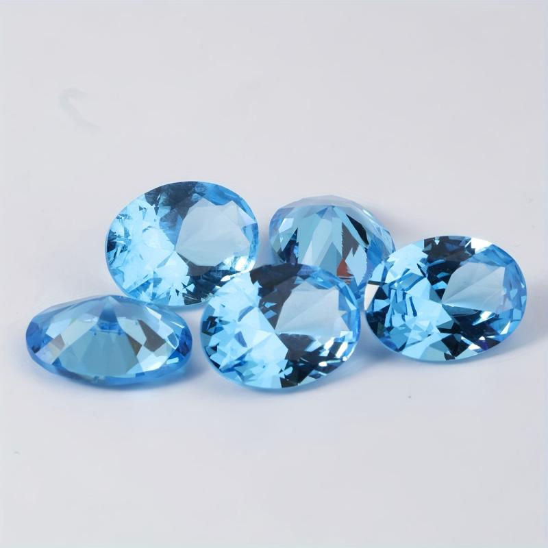 12x16mm Sea Lab Synthetic Gemstone Round Cut DIY Jewelry Making