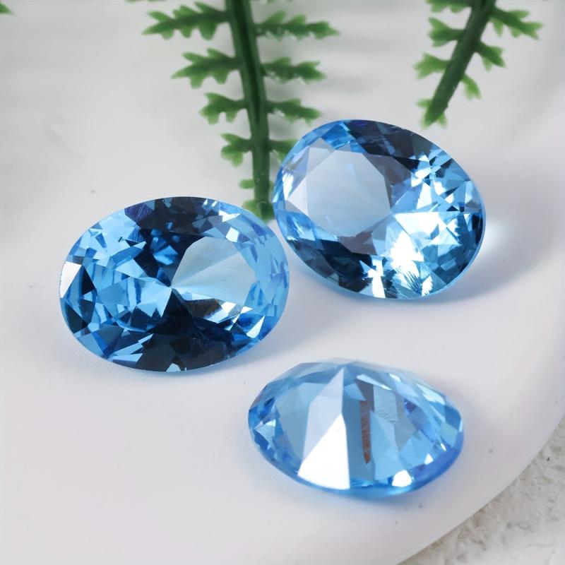 12x16mm Sea Lab Synthetic Gemstone Round Cut DIY Jewelry Making