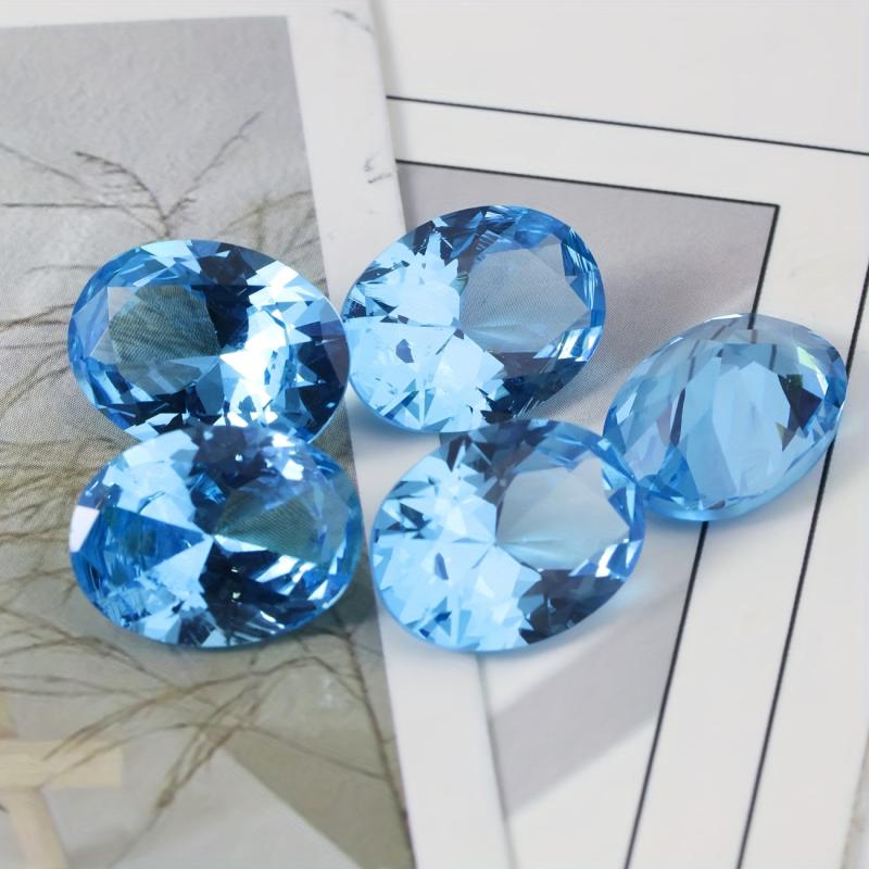 12x16mm Sea Lab Synthetic Gemstone Round Cut DIY Jewelry Making