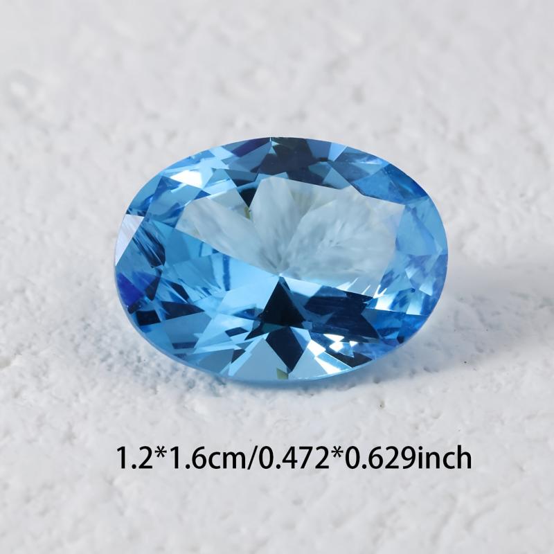 12x16mm Sea Lab Synthetic Gemstone Round Cut DIY Jewelry Making