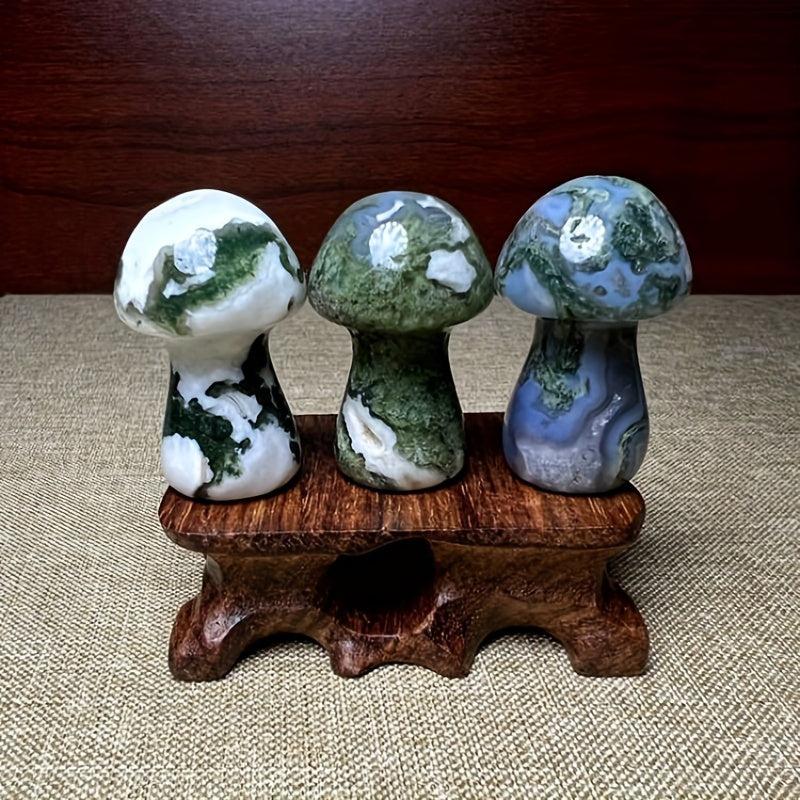 Natural Agate Mushroom Geode Crystal Cave Striped Multicolor Mar