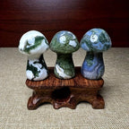 Natural Agate Mushroom Geode Crystal Cave Striped Multicolor Mar