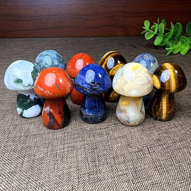 Natural Agate Mushroom Geode Crystal Cave Striped Multicolor Mar