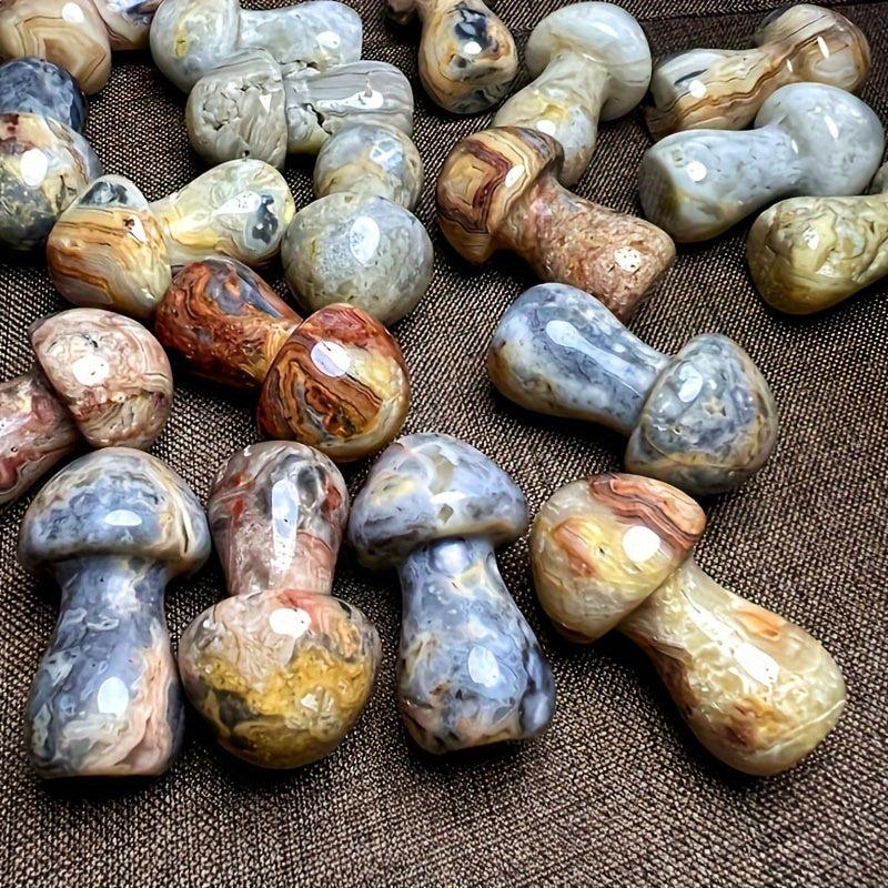 Natural Agate Mushroom Geode Crystal Cave Striped Multicolor Mar