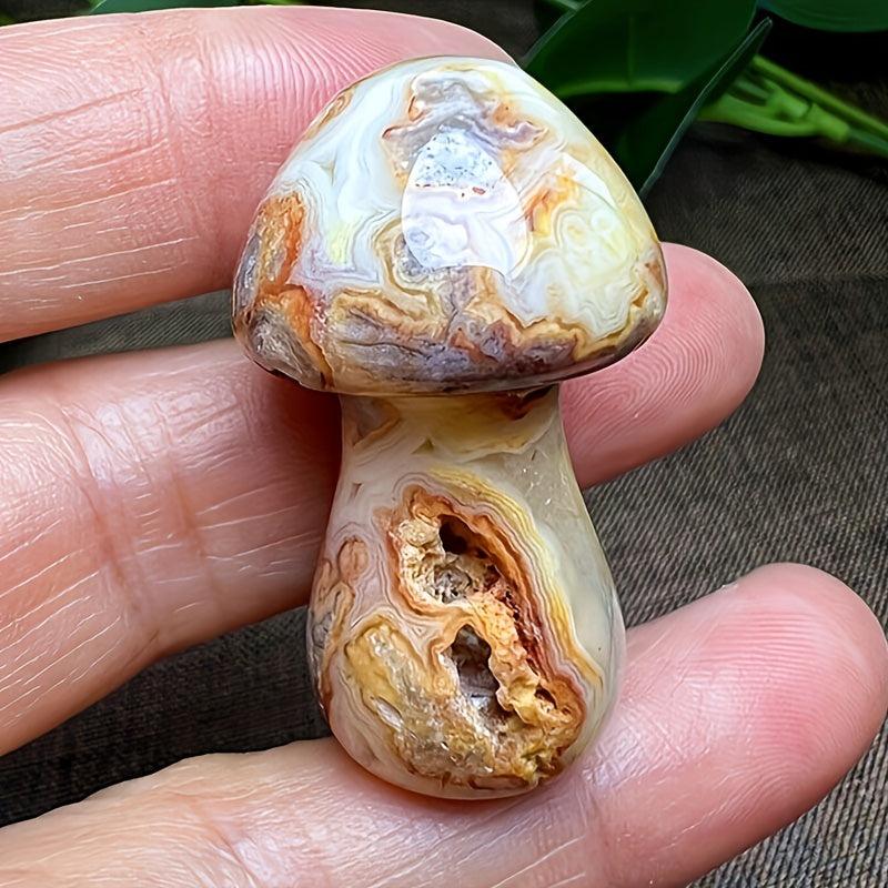 Natural Agate Mushroom Geode Crystal Cave Striped Multicolor Mar