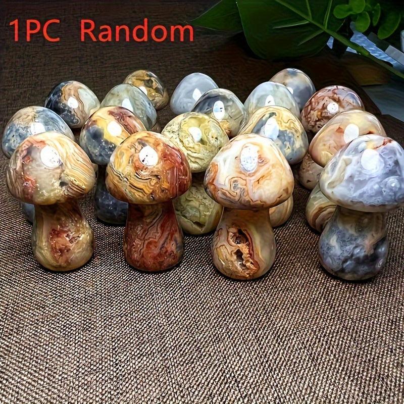 Natural Agate Mushroom Geode Crystal Cave Striped Multicolor Mar