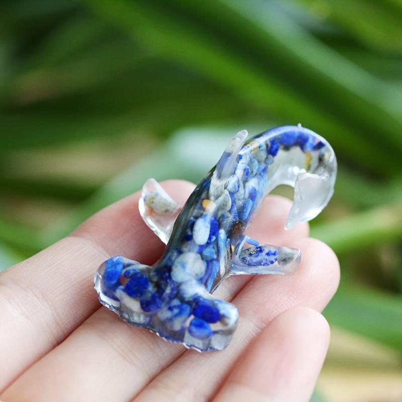 Resin Crushed Stone Shark for Fish Tank Decor Desktop Ornaments