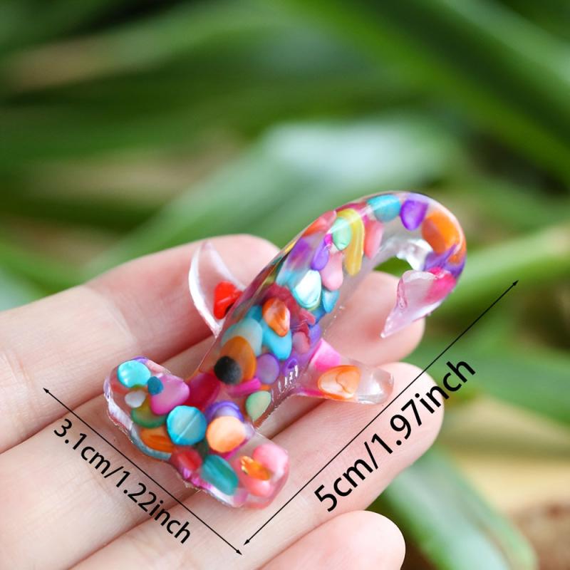 Resin Crushed Stone Shark for Fish Tank Decor Desktop Ornaments