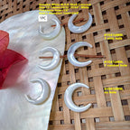 Crescent Moon Pendant Cultured Seashell Charm for Jewelry Making 15x14mm