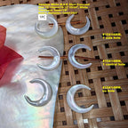 Crescent Moon Pendant Cultured Seashell Charm for Jewelry Making 15x14mm