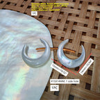 Crescent Moon Pendant Cultured Seashell Charm for Jewelry Making 15x14mm