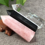 3pcs Rose Quartz Crystal Wand Set