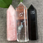 3pcs Rose Quartz Crystal Wand Set
