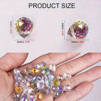 50pcs Teardrop Glass Beads 8x10mm Assorted Hues Sparkling Craft Supplies