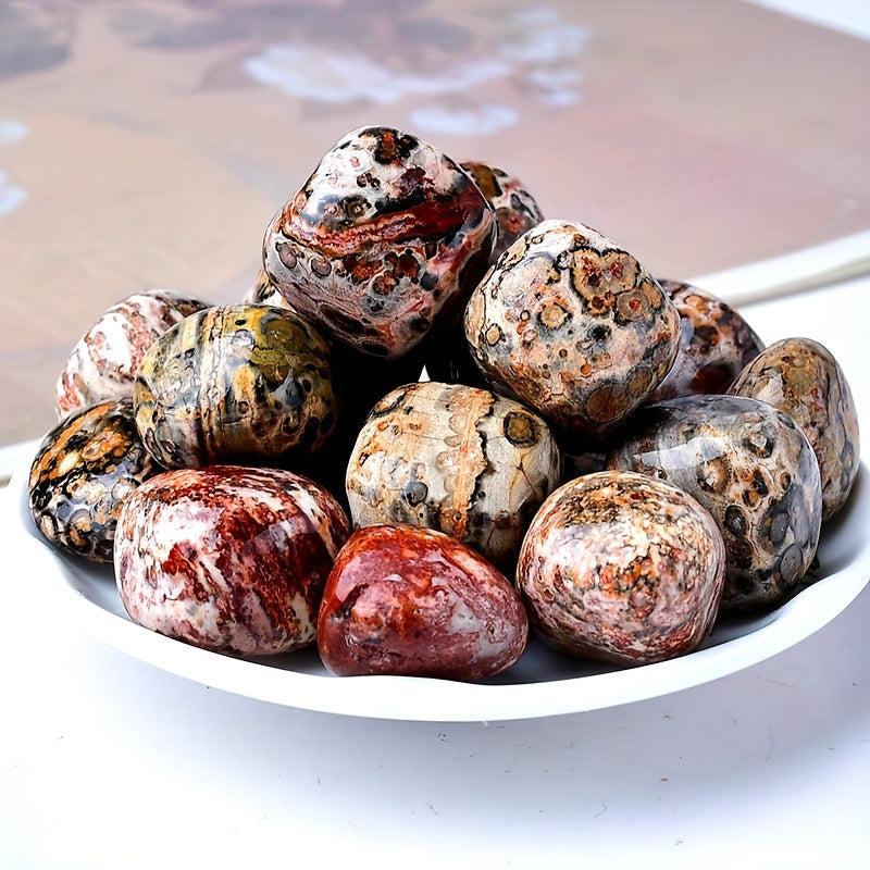 Leopard Stone Tumbled Stones - Faux Gemstones for Planters, Jewelry