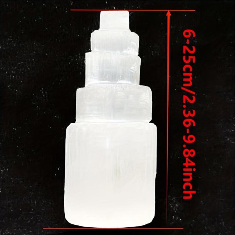 Large Selenite Skyscraper Stone Decor - Bohemian Style Indoor & Outdoor Use