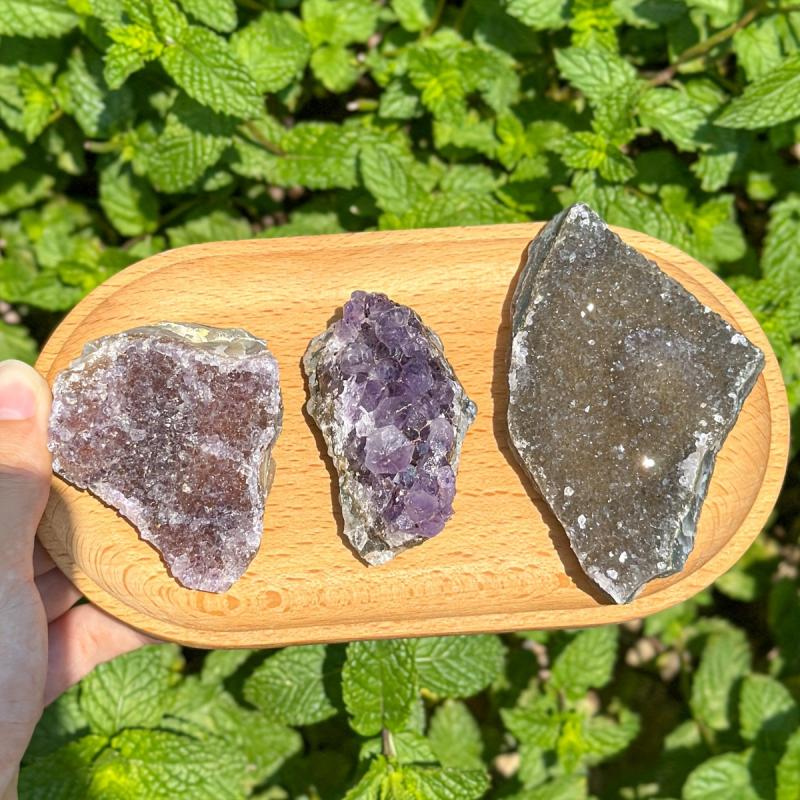 100g Purple Crystal Clusters Raw Mineral for Home Decor & Crafting