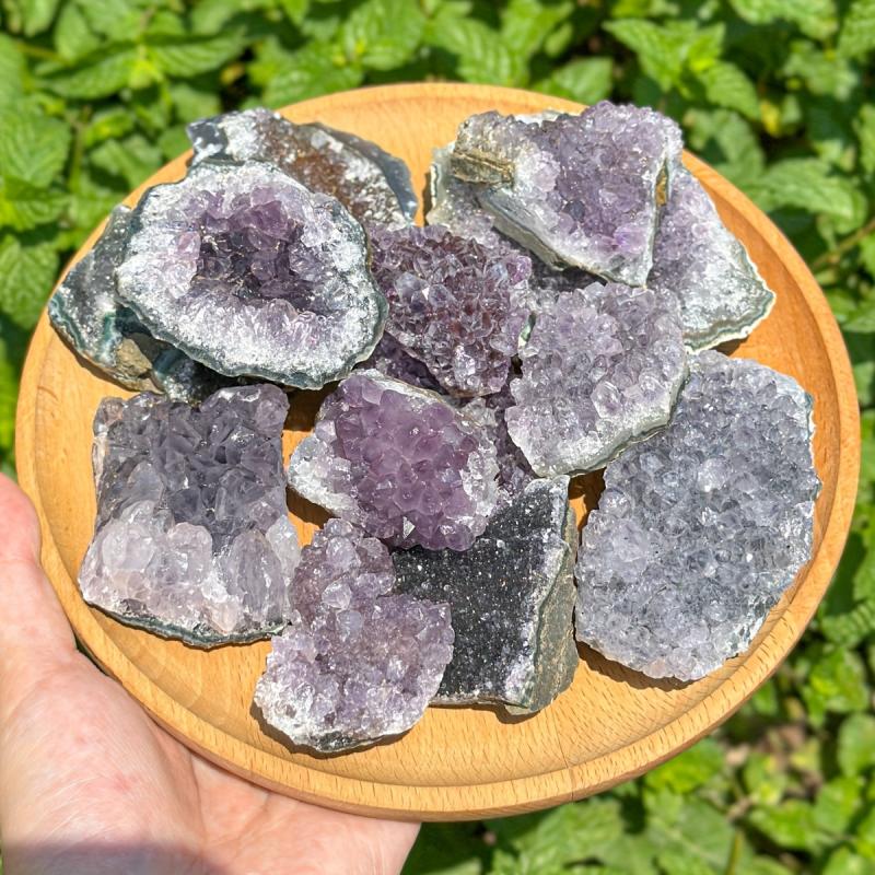 100g Purple Crystal Clusters Raw Mineral for Home Decor & Crafting