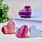 1pc Vibrant Amethyst & Rose Quartz Heart Shaped Rock Crystal Marbled Decor