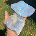 Moonstone Crystal Slice Flashy Rainbow Iridescence Oval Meditation Stone