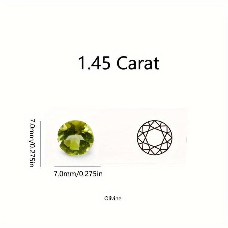 1pc Olive Greenish Round Cut 2-10mm for Jewelry Making August Birthstone