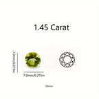 1pc Olive Greenish Round Cut 2-10mm for Jewelry Making August Birthstone