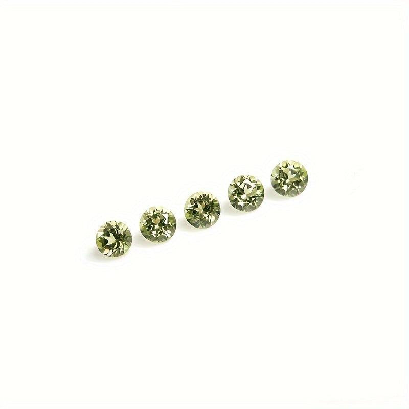 1pc Olive Greenish Round Cut 2-10mm for Jewelry Making August Birthstone