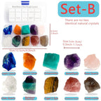 10pcs Natural Crystals Set - Large Gemstones in Boxes - Great for Gifts