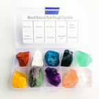 10pcs Natural Crystals Set - Large Gemstones in Boxes - Great for Gifts