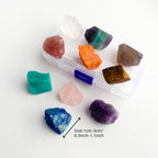 10pcs Natural Crystals Set - Large Gemstones in Boxes - Great for Gifts