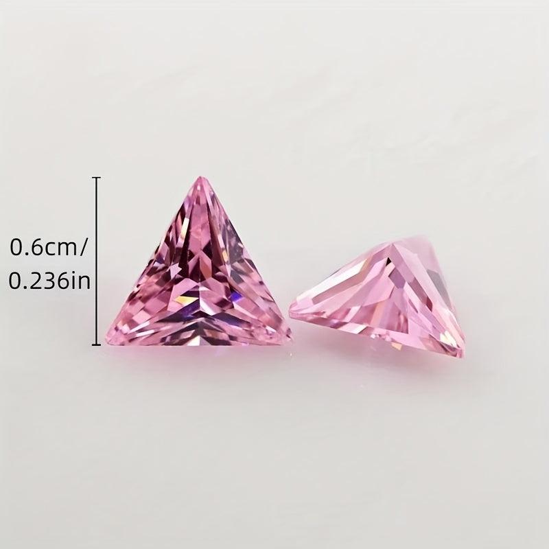 10pcs Triangle Right Angle Cut Cubic 0.236 Sparkling Culet CZ Stones