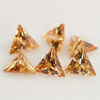 10pcs Triangle Right Angle Cut Cubic 0.236 Sparkling Culet CZ Stones