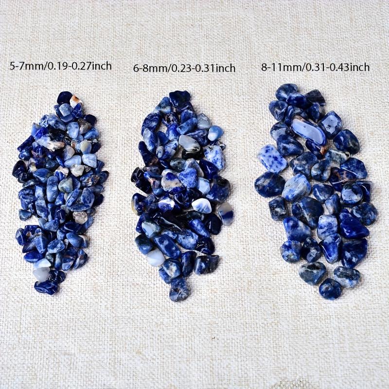 Natural Stripe Agate Gravel Chips Polished Stones Deep Navy Purple Gray