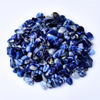 Natural Stripe Agate Gravel Chips Polished Stones Deep Navy Purple Gray