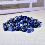 Natural Stripe Agate Gravel Chips Polished Stones Deep Navy Purple Gray