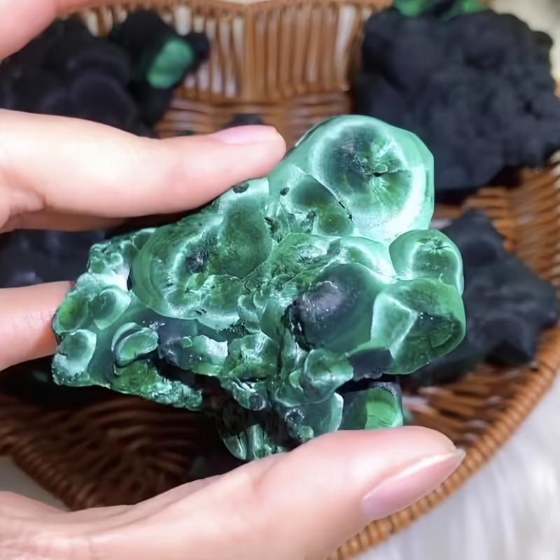 Velvet Fibrous Malachite Raw Crystal for Meditation & Home Decor