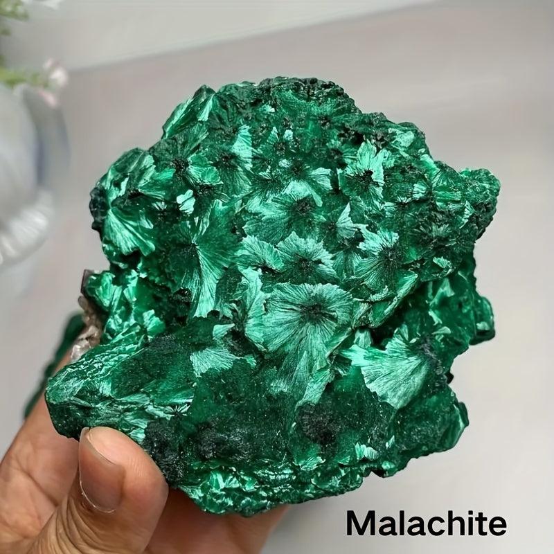 Velvet Fibrous Malachite Raw Crystal for Meditation & Home Decor