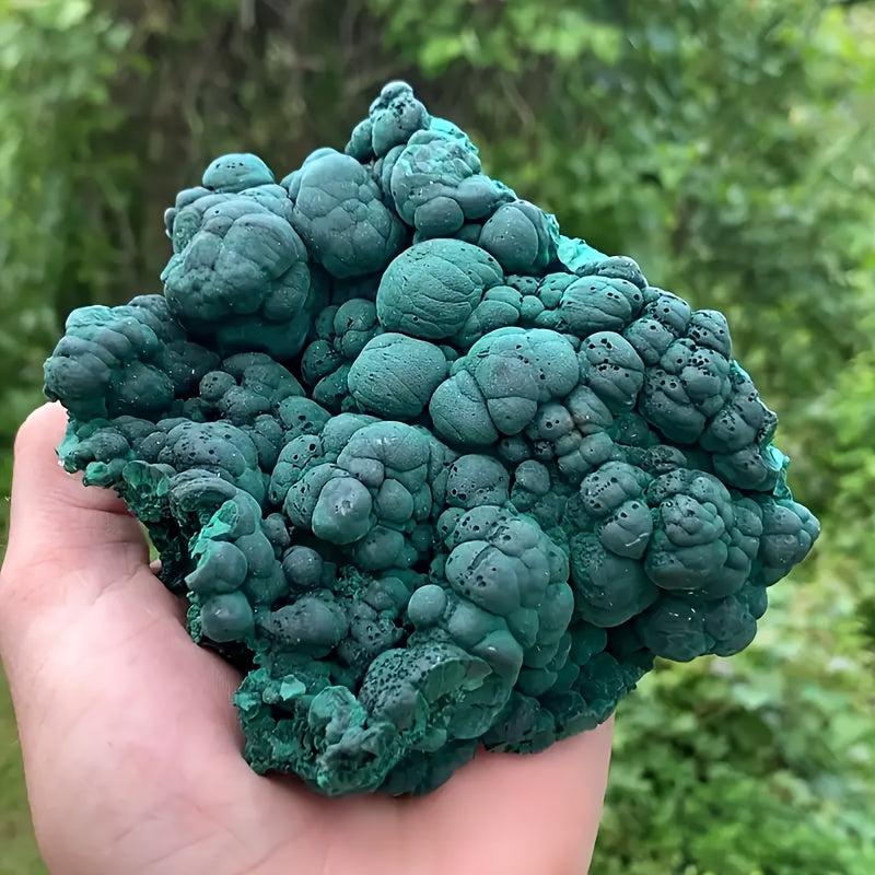 Velvet Fibrous Malachite Raw Crystal for Meditation & Home Decor