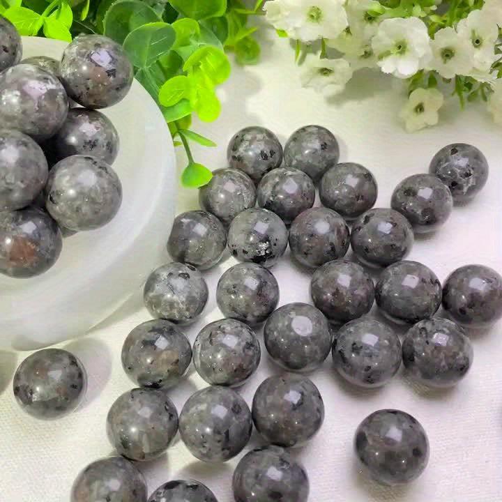 5pcs Yooperlite Spheres Polished Natural Stone UV Fluorescent Home Decor