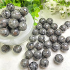 5pcs Yooperlite Spheres Polished Natural Stone UV Fluorescent Home Decor