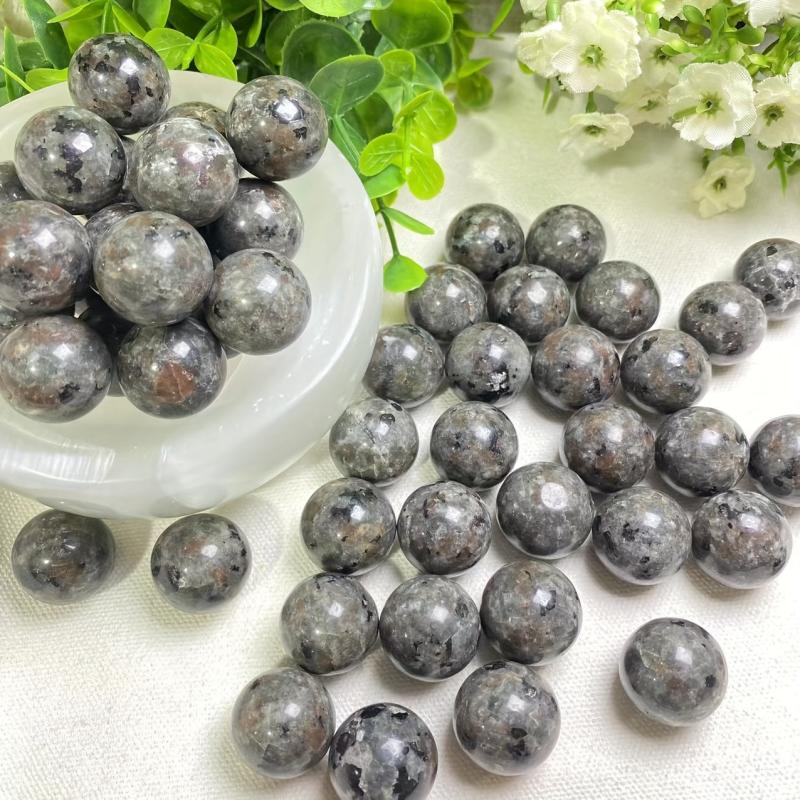 5pcs Yooperlite Spheres Polished Natural Stone UV Fluorescent Home Decor