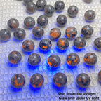 5pcs Yooperlite Spheres Polished Natural Stone UV Fluorescent Home Decor