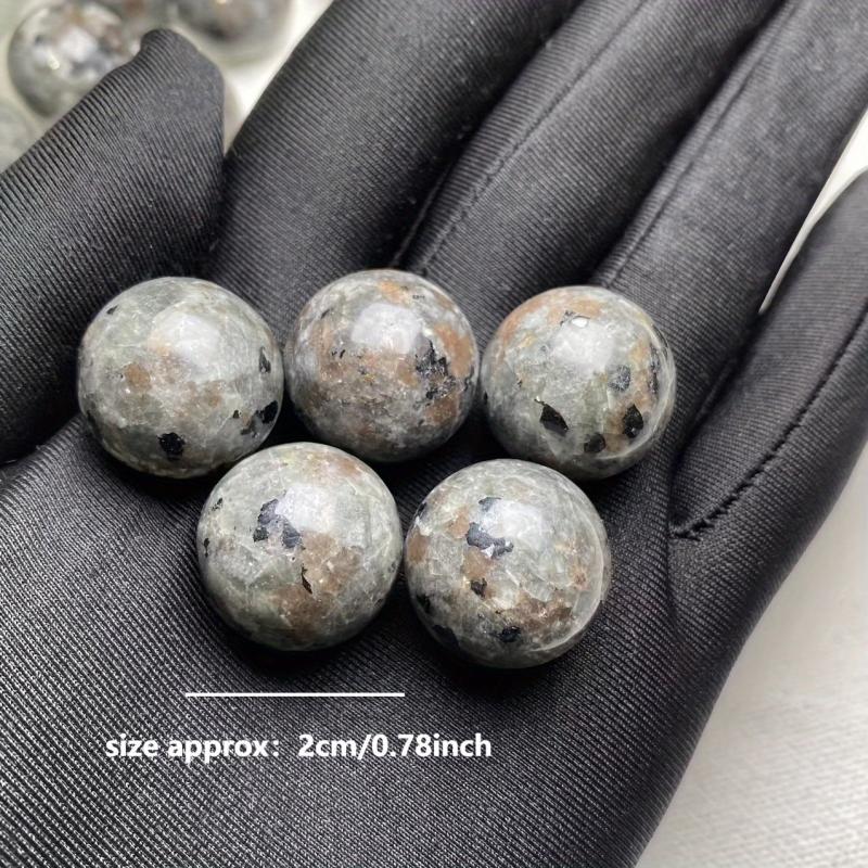 5pcs Yooperlite Spheres Polished Natural Stone UV Fluorescent Home Decor