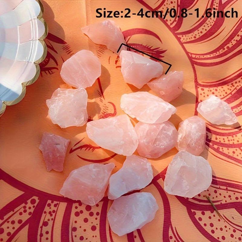 5pcs Natural Raw Rose Quartz Crystal Chunks for Home Office Decor DIY Projects