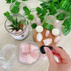 5pcs Natural Raw Rose Quartz Crystal Chunks for Home Office Decor DIY Projects