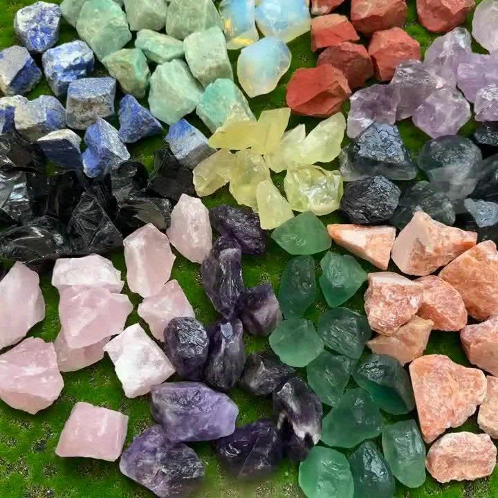 12pcs Crystal Raw Stone Set Bohemian
