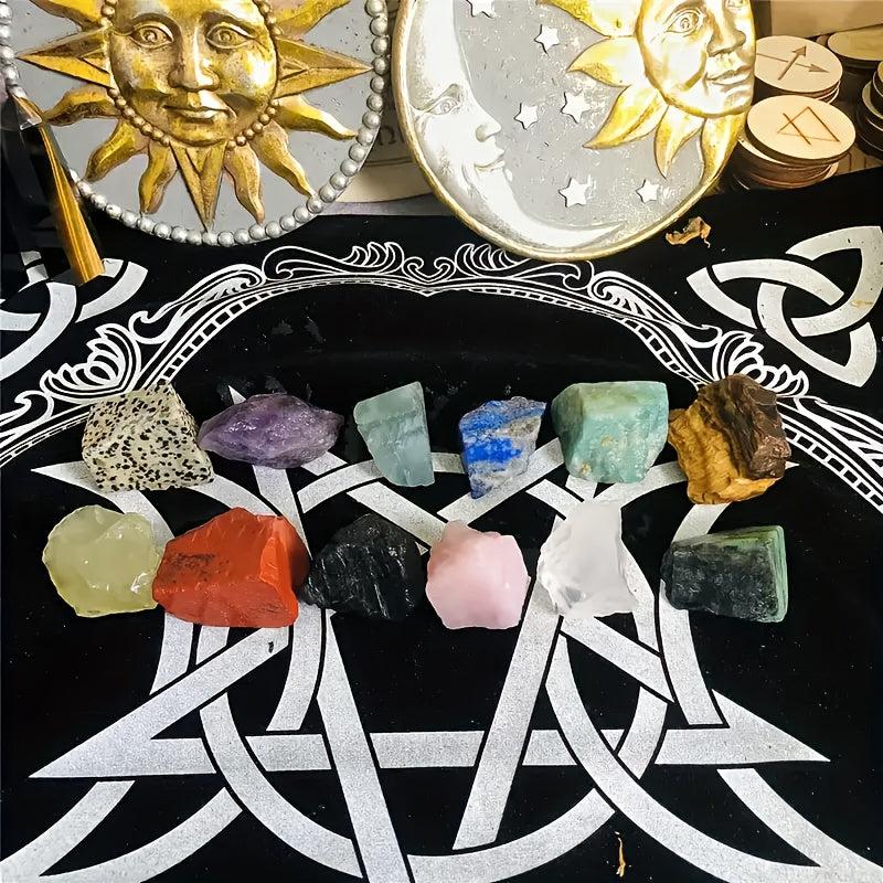 12pcs Crystal Raw Stone Set Bohemian