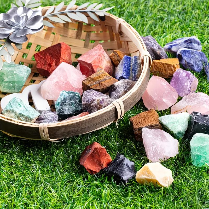 12pcs Crystal Raw Stone Set Bohemian
